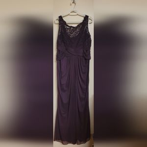 David's Bridal Sleeveless Dress Plum sz 18 Prom or Bridesmaid